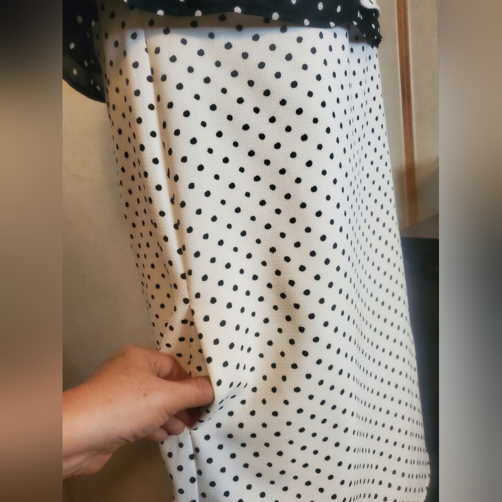 ZARA Collection Polka Dot Off-Shoulder Mini Dress Size: XS - Picture 3 of 6